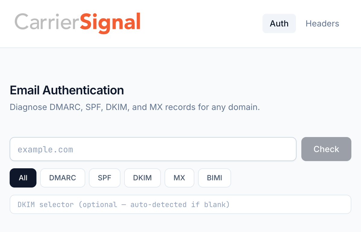 Free Email Toolkit from Carrier Signal.